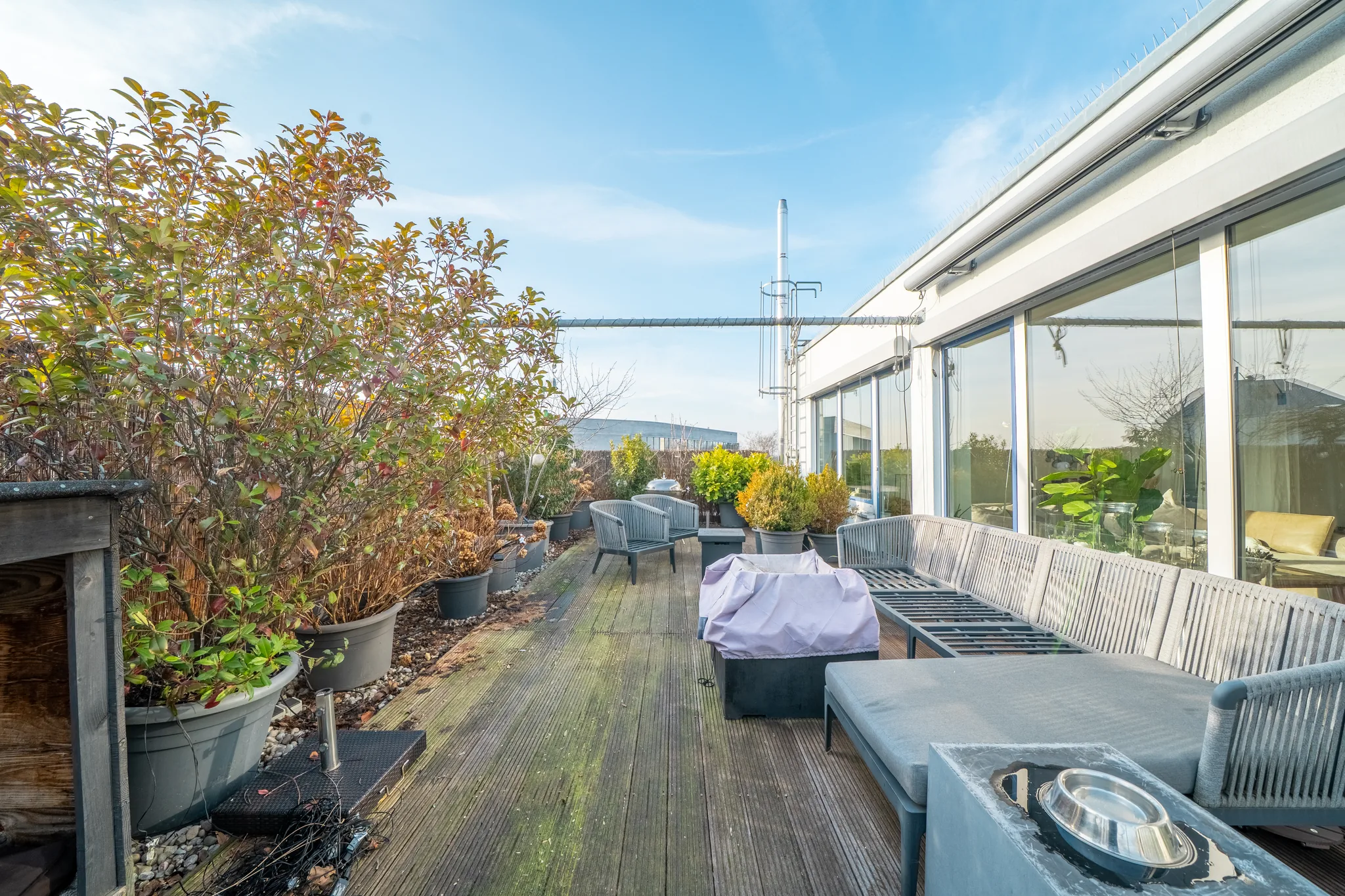 Dachterrasse mit Lounge-Möbeln – Stuttgart-Degerloch