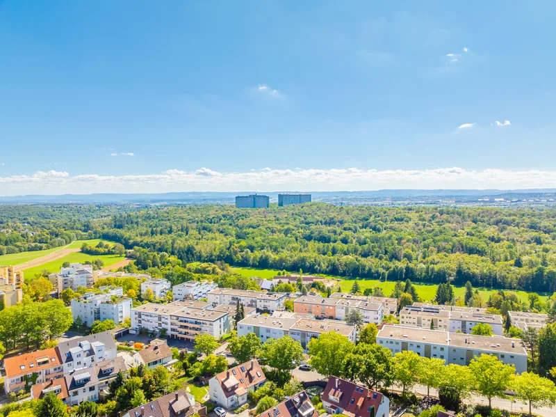 Luftpanorama über Stuttgart-Hoffeld
